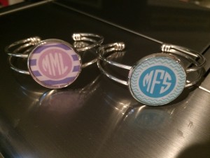 The monogram bracelet I made for my daughter as well as one for her friend!